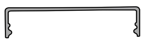 Alu-Klemmdeckel pressblank B= 80 mm L= 5000 mm