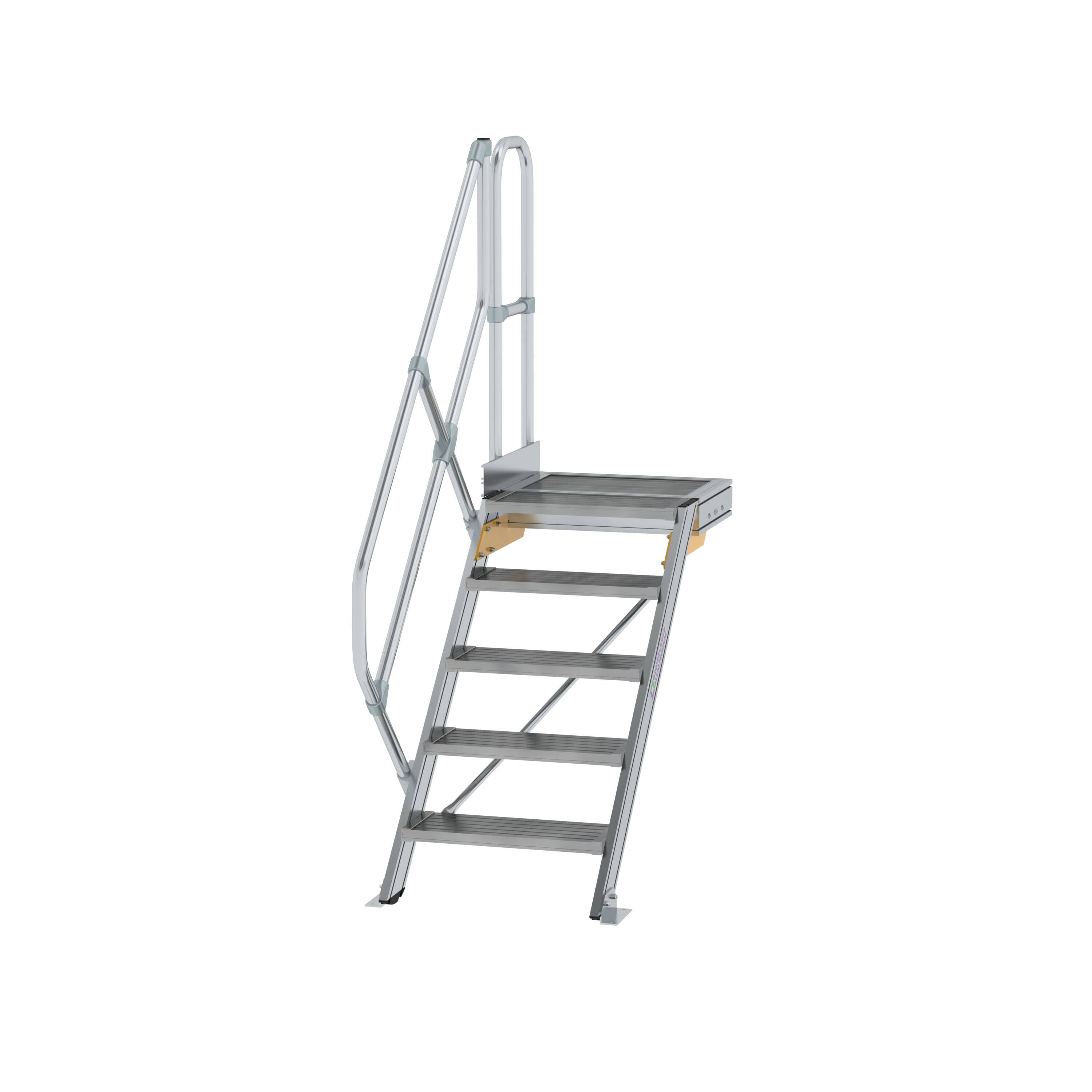 MUNK Treppe mit Plattform 45° Stufenbreite 600 mm  