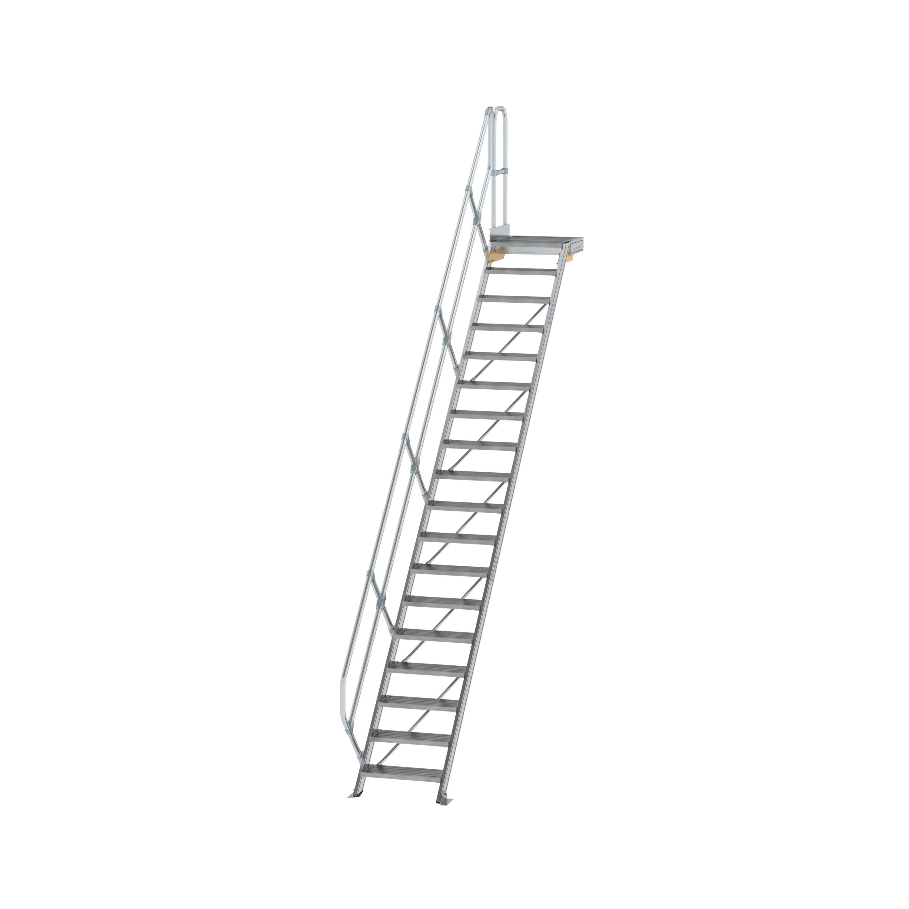 MUNK Treppe mit Plattform 45° Stufenbreite 600 mm  