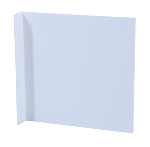 Fahnenschild L148xB148mm blanko weiß für Folienschilder Kunststoff