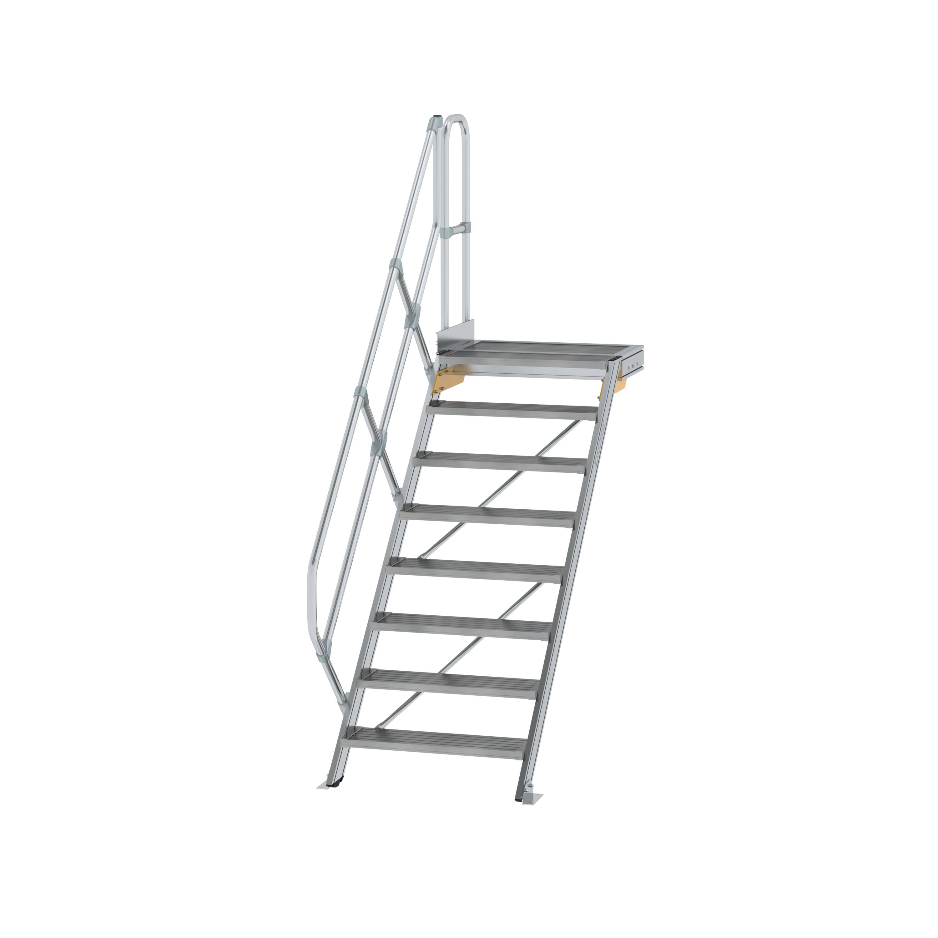 MUNK Treppe mit Plattform 45° Stufenbreite 800 mm  