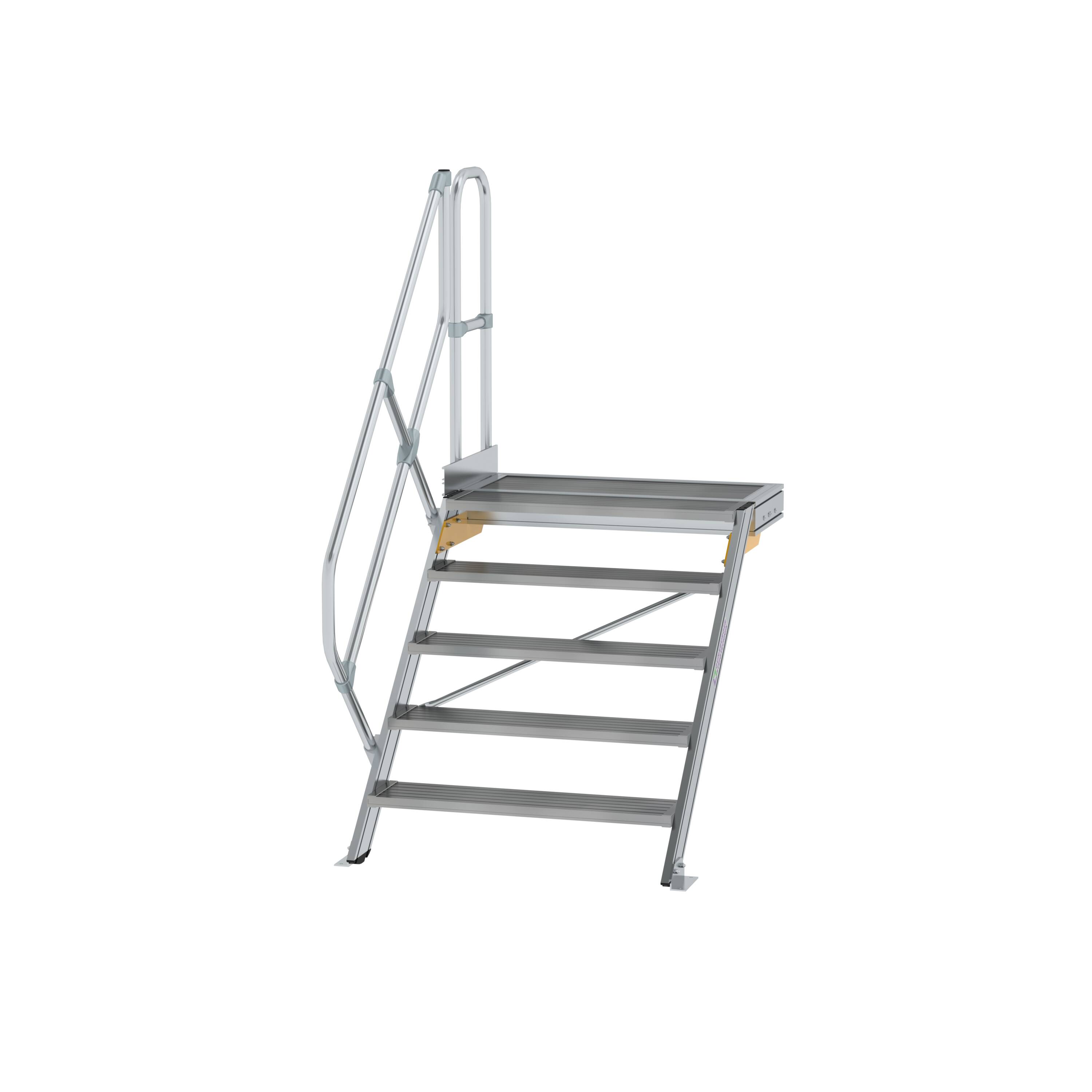 MUNK Treppe mit Plattform 45° Stufenbreite 800 mm  