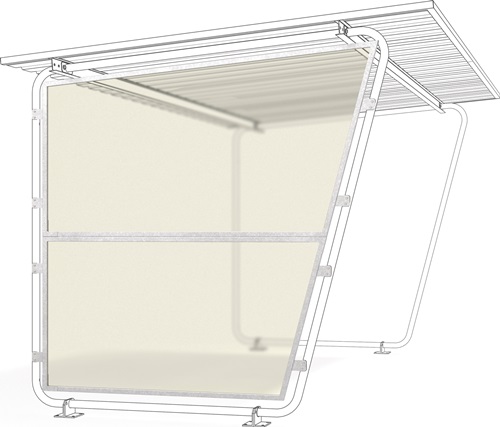 Seitenwand PES transparent für Überdachungseinheit B4300 x T2500 mm
