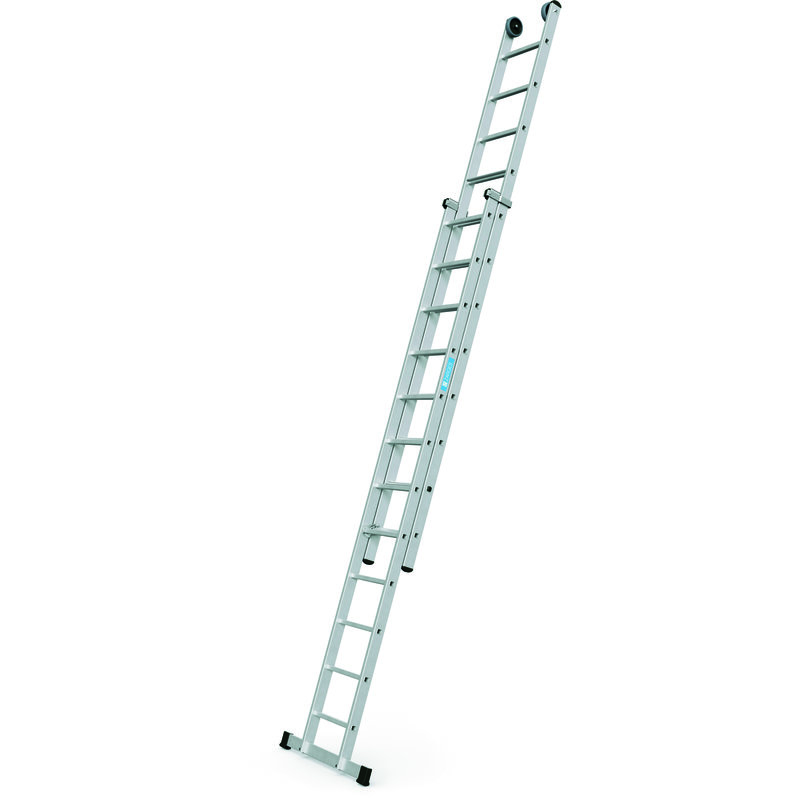 ZARGES Everest Plus 2E Gebördelte Stufen-Schiebeleiter, 2-teilig