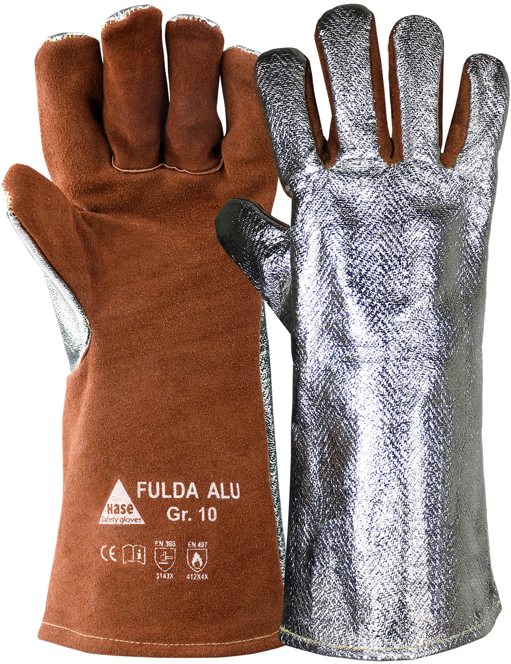 HASE Schweißerhandschuh "Fulda Alu" Nr. 366222, VPE: 6 PA