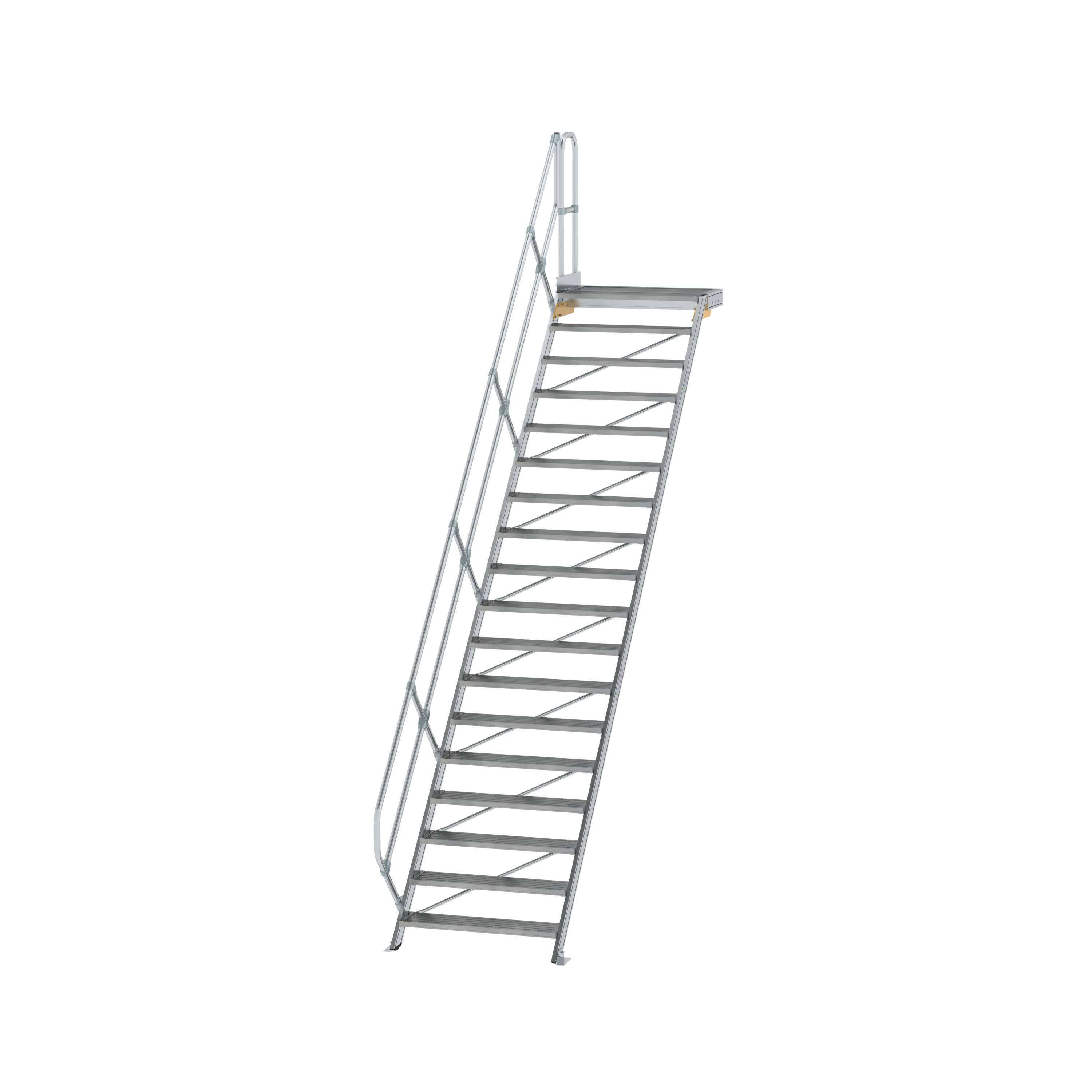 MUNK Treppe mit Plattform 45° Stufenbreite 1000 mm  