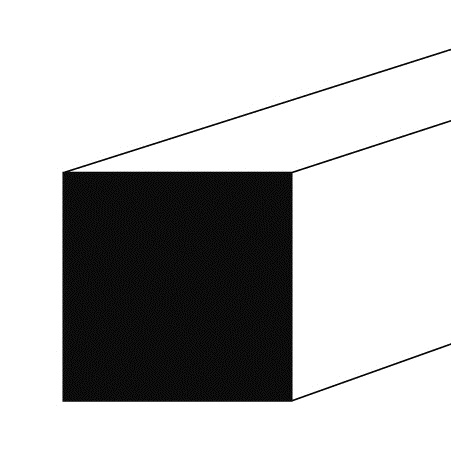Edelstahl 1.4301 gezogen Vierkant 20 x 20 mm