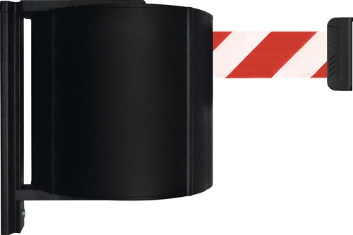 Gurtkassette schwarz f.Gurt-L.22m rot/weiß z.Wm.