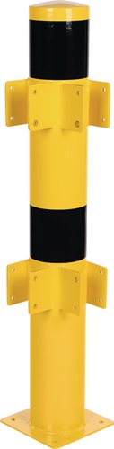 Eckpfosten 90° H1200xØ159mm STA gelb/schwarz für den Außenbereich