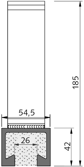 Halfen Ankerschiene feuerverzinkt CE HTA-CE 55/42-FV-1050mm-KF