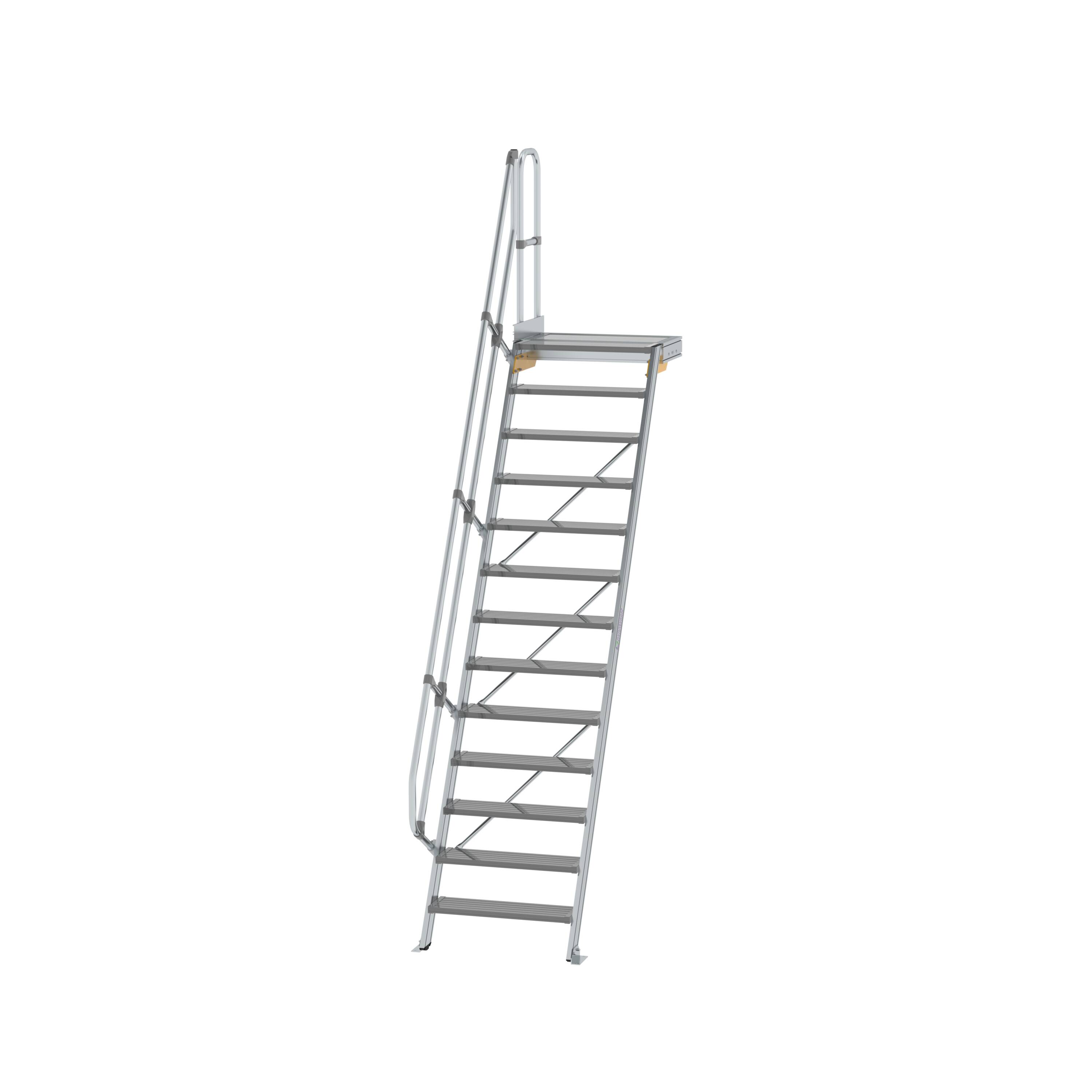 MUNK Treppe mit Plattform 60° Stufenbreite 800 mm  