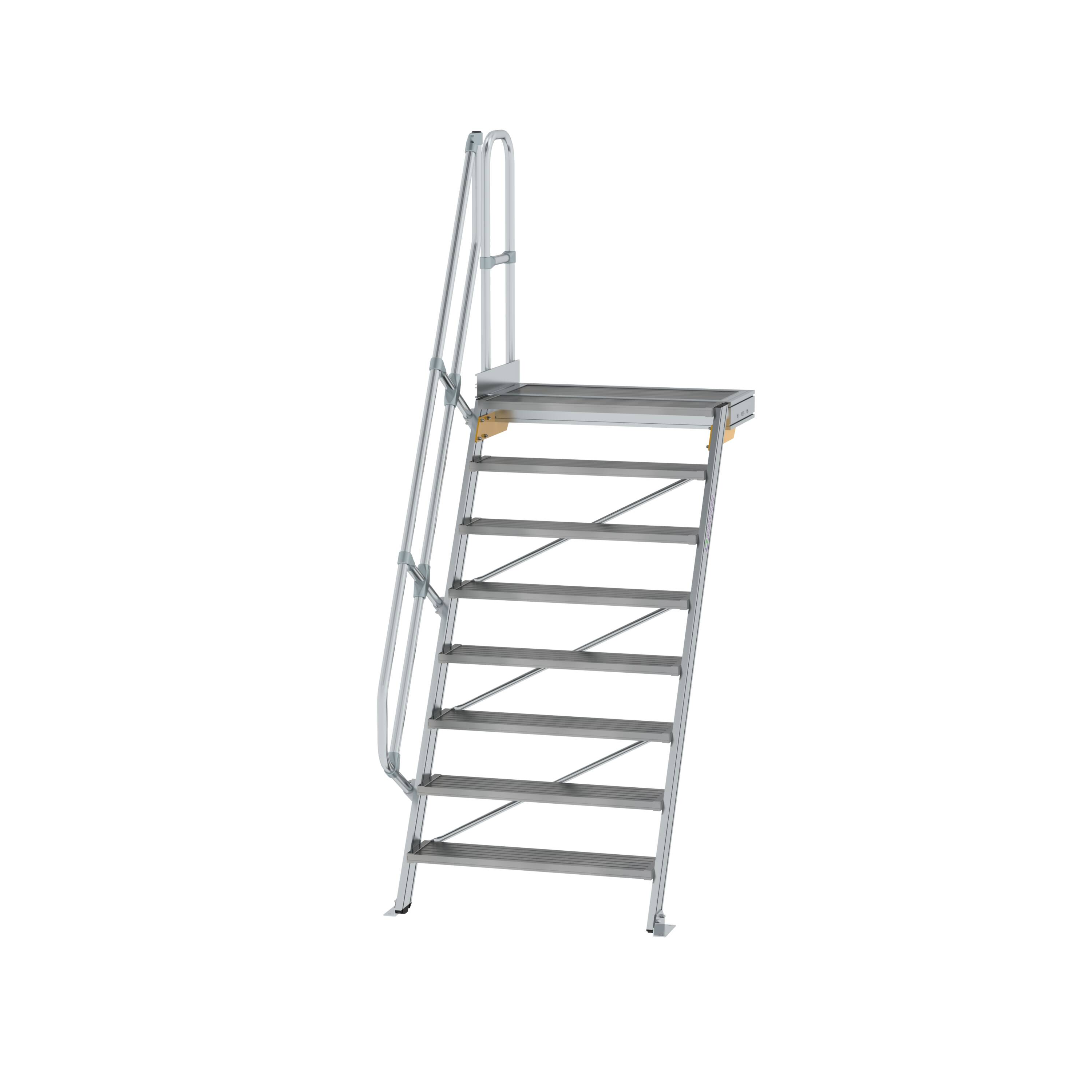 MUNK Treppe mit Plattform 60° Stufenbreite 1000 mm  