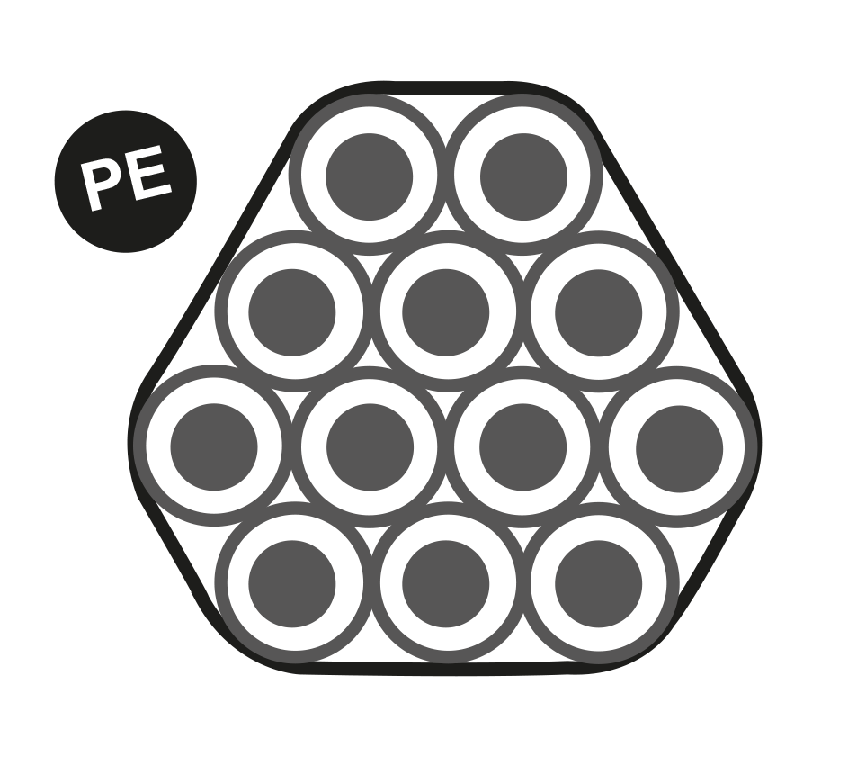 FiberSpeed 12x10x2,0 Rolle=1500m Außenmantel: PE – 1,0mm, Farbe: schwarz