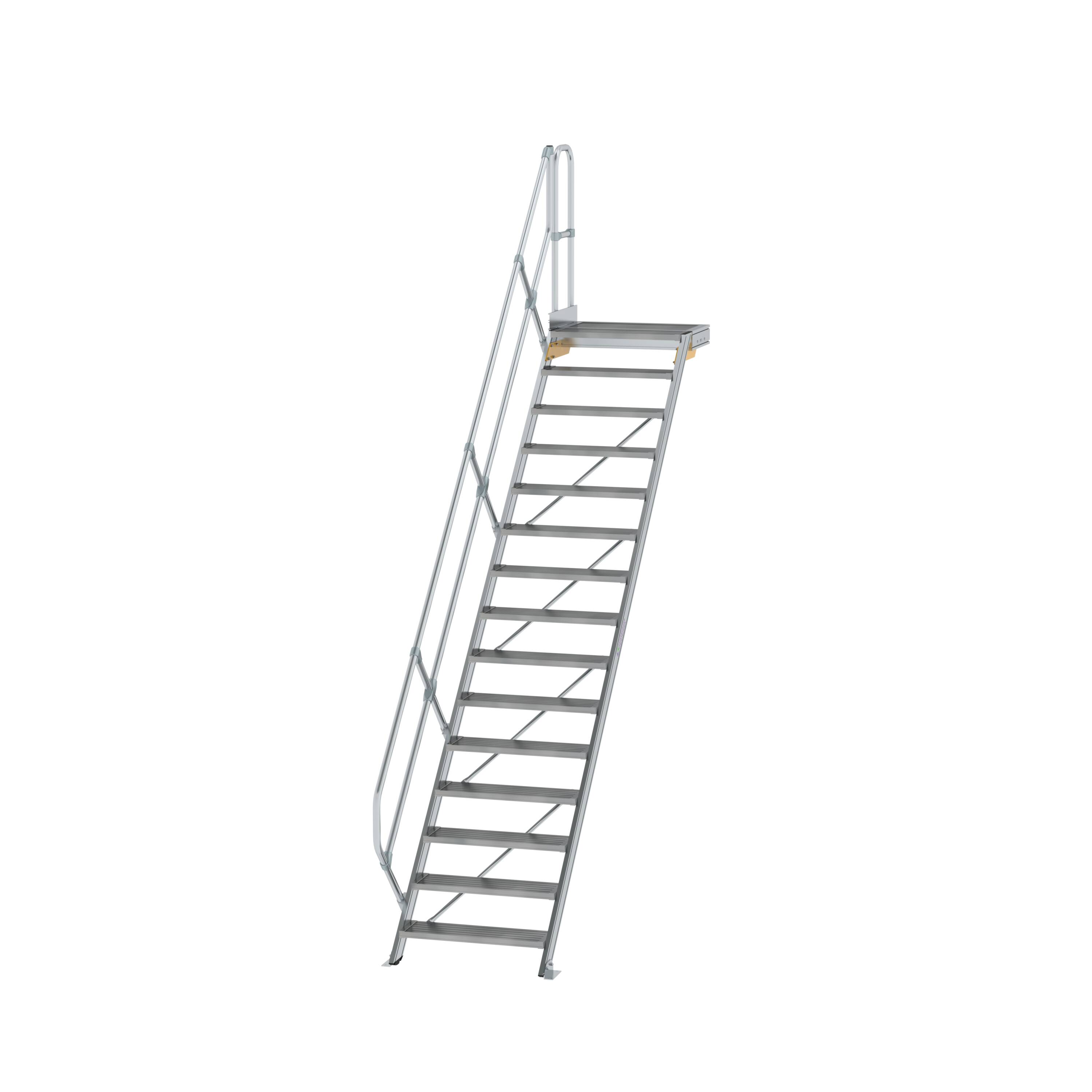 MUNK Treppe mit Plattform 45° Stufenbreite 800 mm  