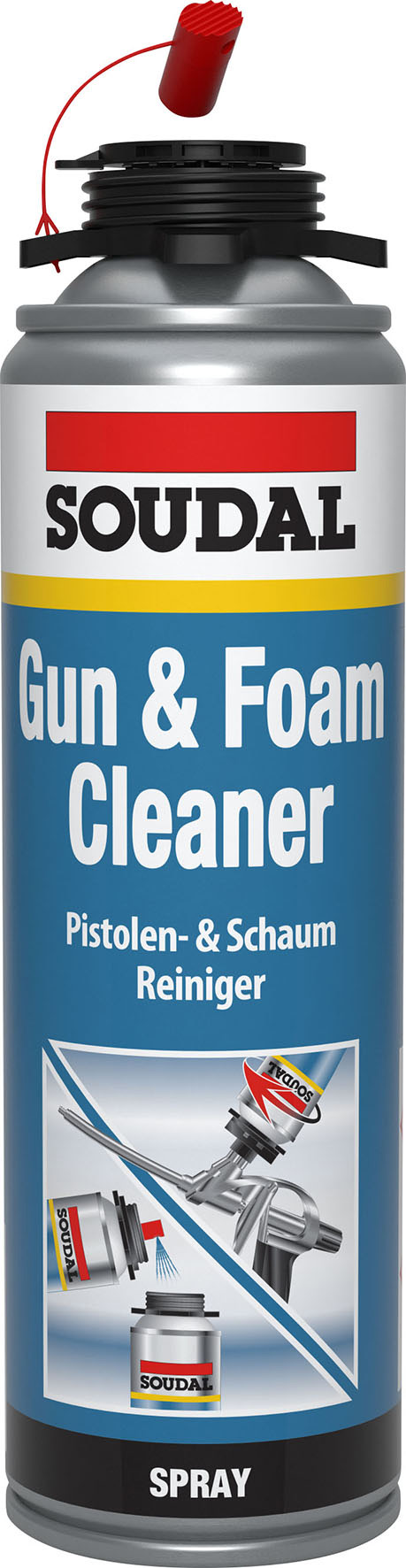 Soudal Gun & Foam Reiniger, Dose 500 ml für Pistole + Schaum - Art. Nr. 106310