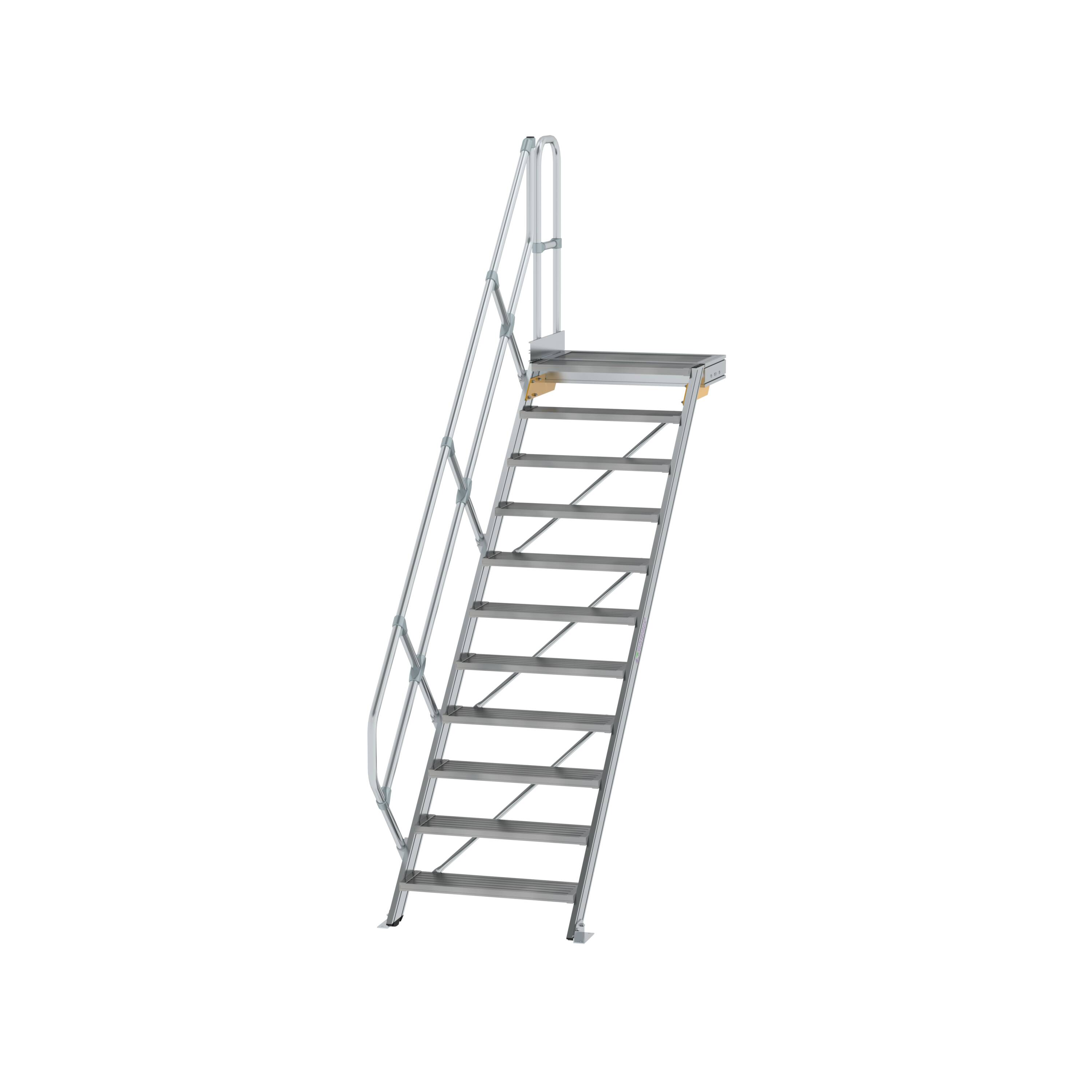 MUNK Treppe mit Plattform 45° Stufenbreite 800 mm  