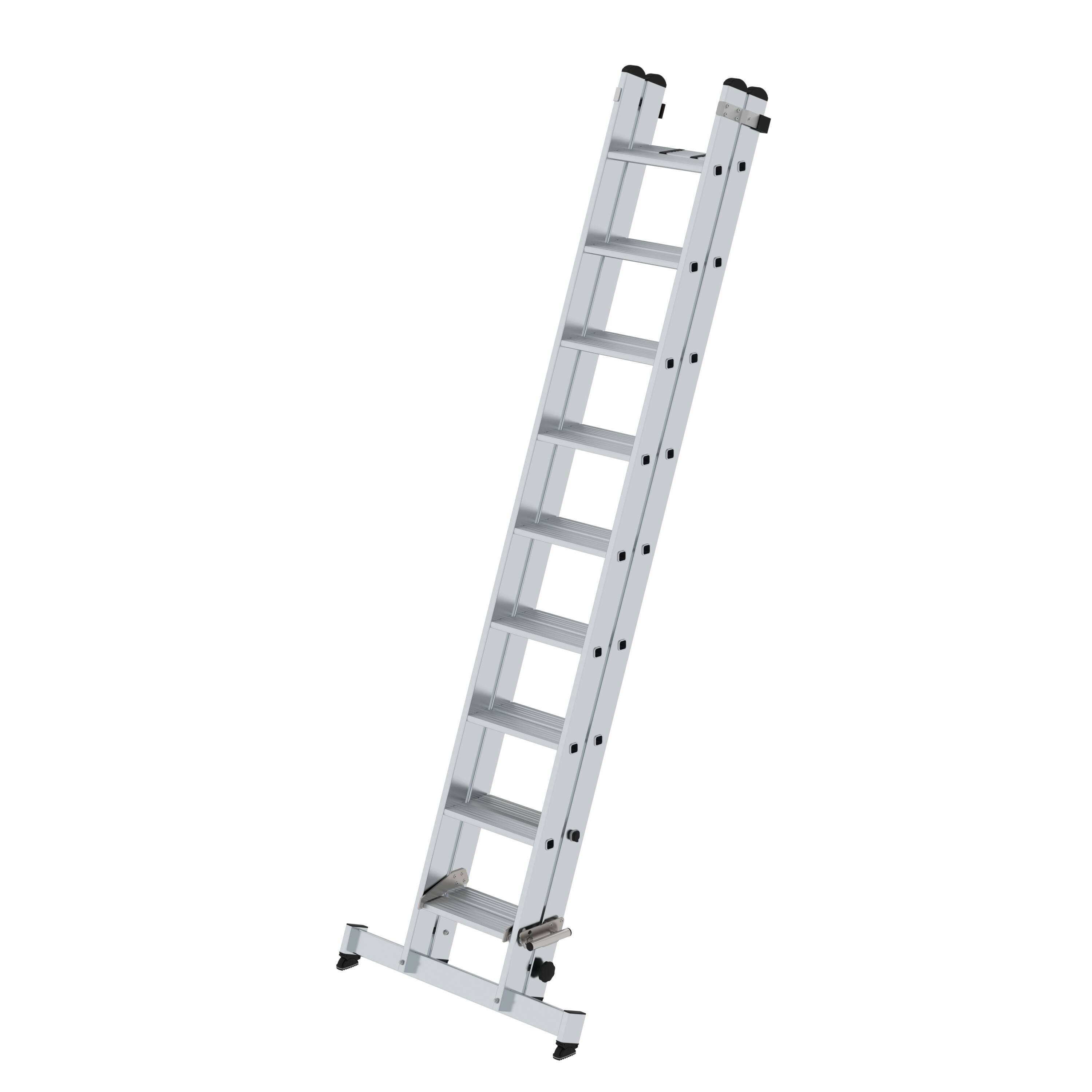 MUNK Stufen-Schiebeleiter 2-teilig mit nivello®-Traverse  